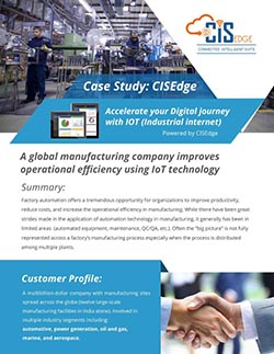 IoT technology for a global manufacturer case study
