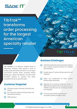 TibTrak™ Transforms Order Processing for the Largest American Specialty Retailer