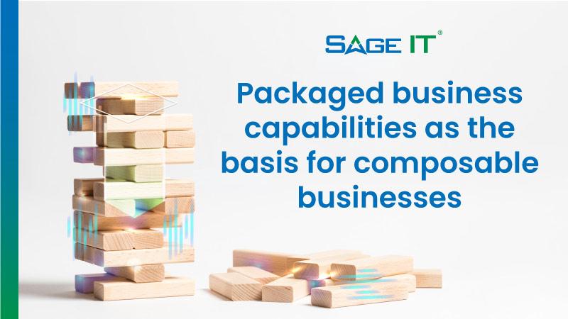 Image of an interconnected building blocks, representing the concept of composable businesses built on packaged business capabilities (PBCs).