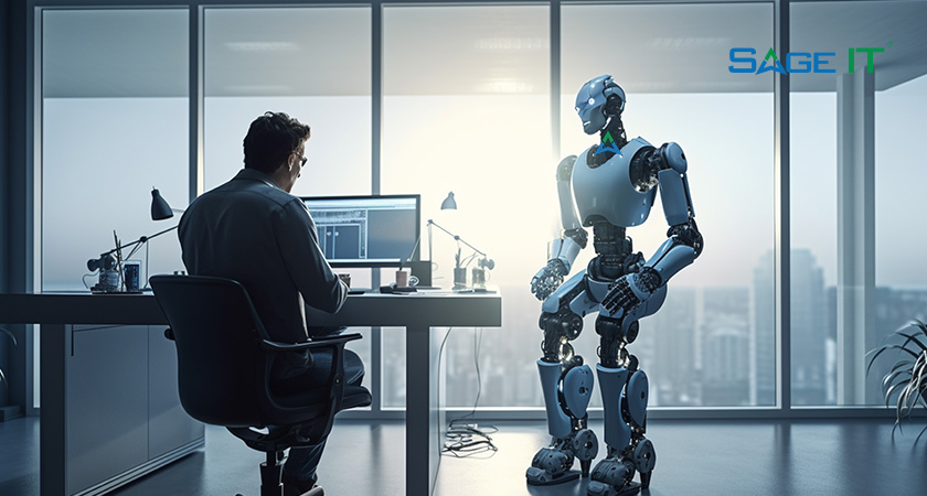 Insightful banner image illustrating the sophisticated realm of Intelligent Automation, showcasing smart technologies and adaptive automated processes in a vibrant, forward-thinking visual representation, highlighting the integration of artificial intelligence with automation.