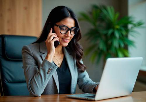 Illustration of a leader on a laptop call, ready to operationalize ArchExtra automation.