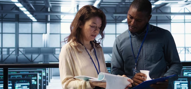 Integration specialist working with connected enterprise systems