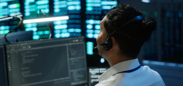 Managed services consultants monitoring enterprise operations