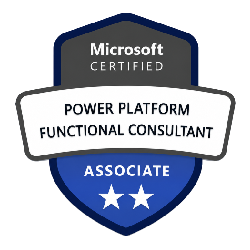 Microsoft Certified Power Platform Functional Consultant Associate badge