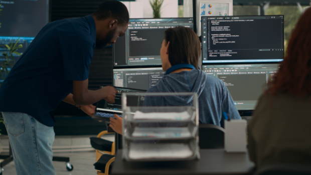Integration team building a working IoT operational flow across connected enterprise systems