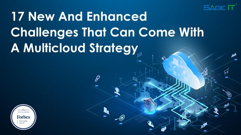This banner image illustrates 17 challenges to consider when implementing a multicloud strategy